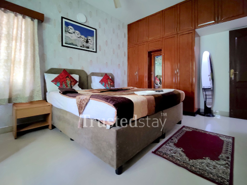 TrustedStay Service Apartments in Ramapuram, Chennai - Master Bedroom